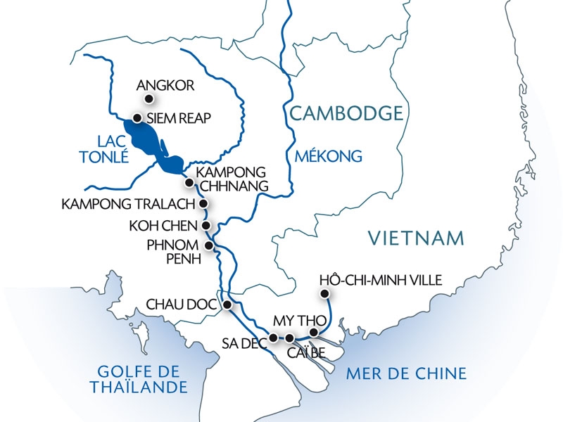 CE Mekong Cruise map